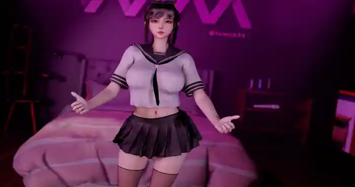 天使没翅膀：小舞 La Morena 极品黑丝JK [3D动画/动态/VAM]
