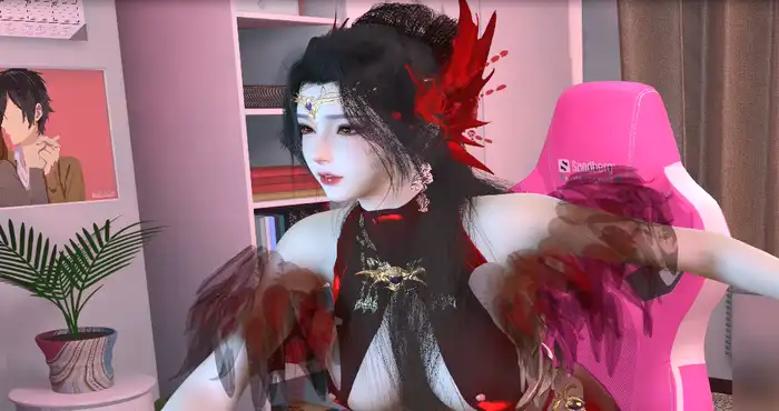 游客01：鱼玄姬游戏屋 性感御姐足交骑乘[3D动漫/动态/VAM]  [836M]
